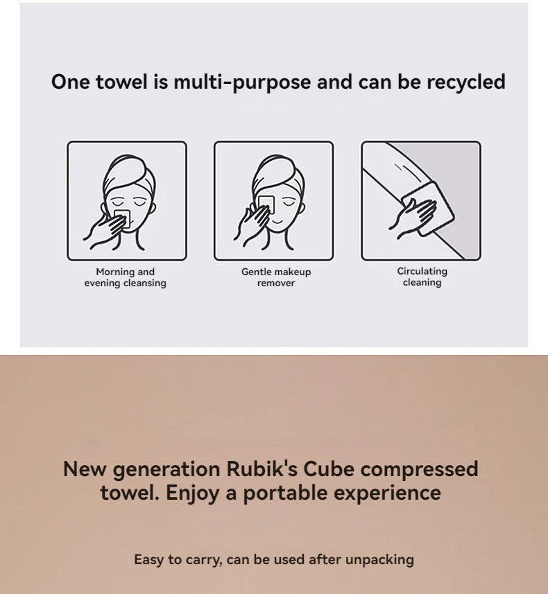 Thick Cotton One-time Compressed Towel Washcloth Portable Face Towel for Travel Independent Packing Bath Towel Clean Face
