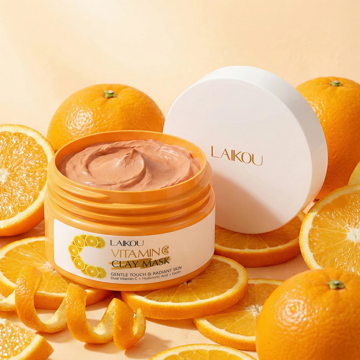 LAIKOU Vitamin C Clay Mask Clarify & Smooth Balance Skin Tone Cleansing Mud Mask
