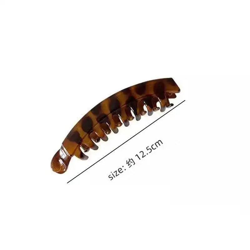 Tortoiseshell Banana Hair Clip Fish Shaped Hairpin For Women Hair Accessories Hairgrips Twist Clamp Ponytail Barrettes Headwear