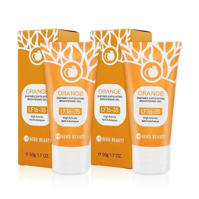 Orange Exfoliating Brightening Gel, Face Body Moisturizing Peeling Scrub, Deep Gentle Cleaning Pores, Remove Blackheads Exfoliat