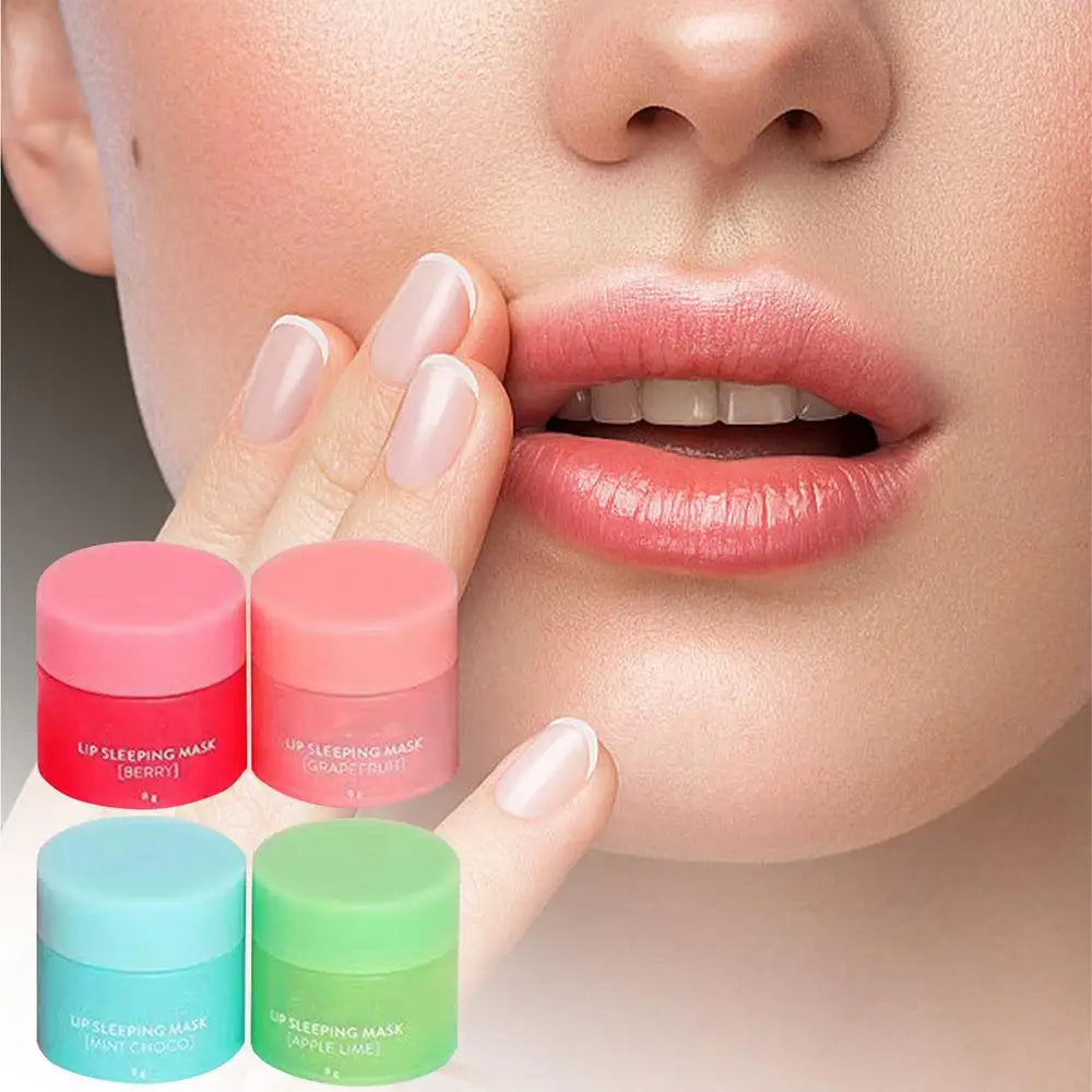 4pcs Lip Sleeping Masque Nourishing Moisturizing Sleep Lip Masque Moisturizing Nourish Lip Balm Fade Lip Lines Lip Care Lip Mask