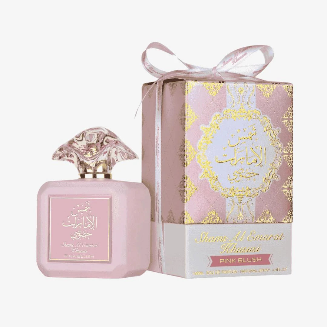 Ard Al Zaafaran Shams Al Emarat Khususi Pink Blush Eau De Parfum 100ml 3.4oz Women Perfume Long Lasting Fruity Marshmallow Vanilla Gourmand Arabian Fragrance Luxury Gift Box For Her