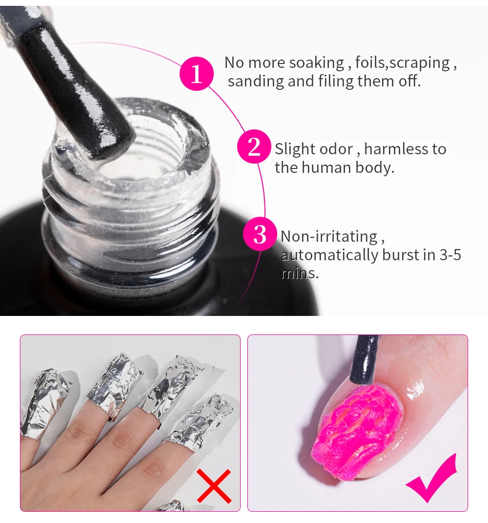AWStorG 15ml Magic Remover Nail Gel Polish Remover UV Gel Polish Fast Remove Semi Permanent Varnish Polish Cancel Glue