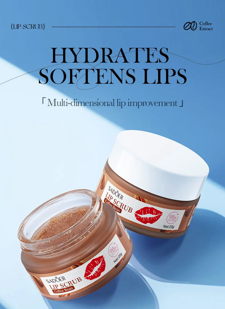 SADOER Fruit Lip Scrub Cream Moisturizing Lips Plumper Hydrating Nourishing Avocado Orange Strawberry Lip Mask Lipstick Care