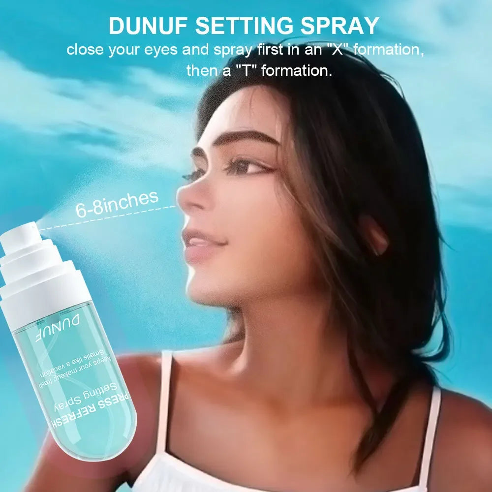DUNUF 1 Pcs Moisturizing Makeup Setting Spray - Prevents Melting Fading No Oil Long-lasting Freshness for Facial Makeup