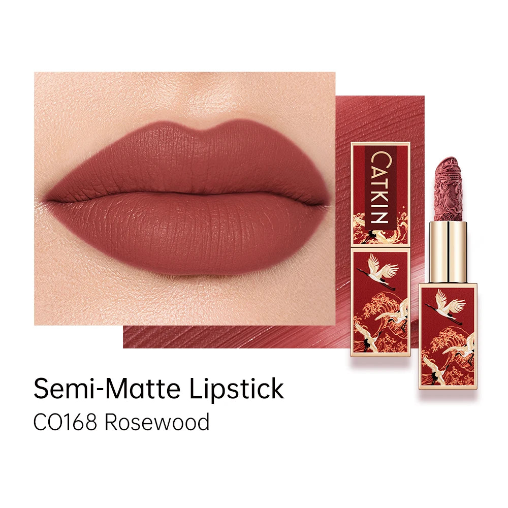 CATKIN Makeup Velvet Matte Lipstick, Hydrating Satin Long Lasting Lipstick with Smooth and Creamy Texture