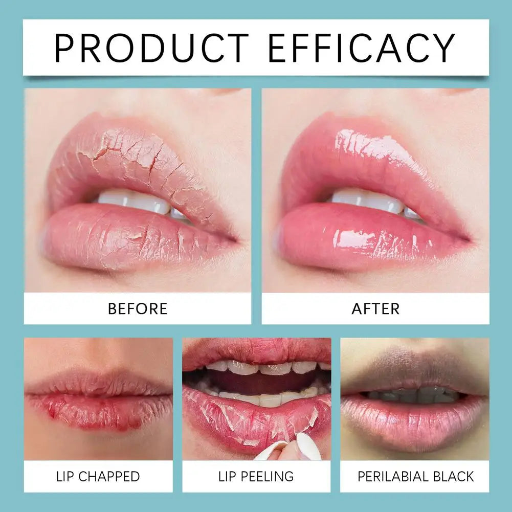 Peel-Off Lip Mask Hydrating Exfoliating Lip Scrub Mask for Dry Lips, Moisturizing Plumping Lip Peel Mask to Remove Dead Skin