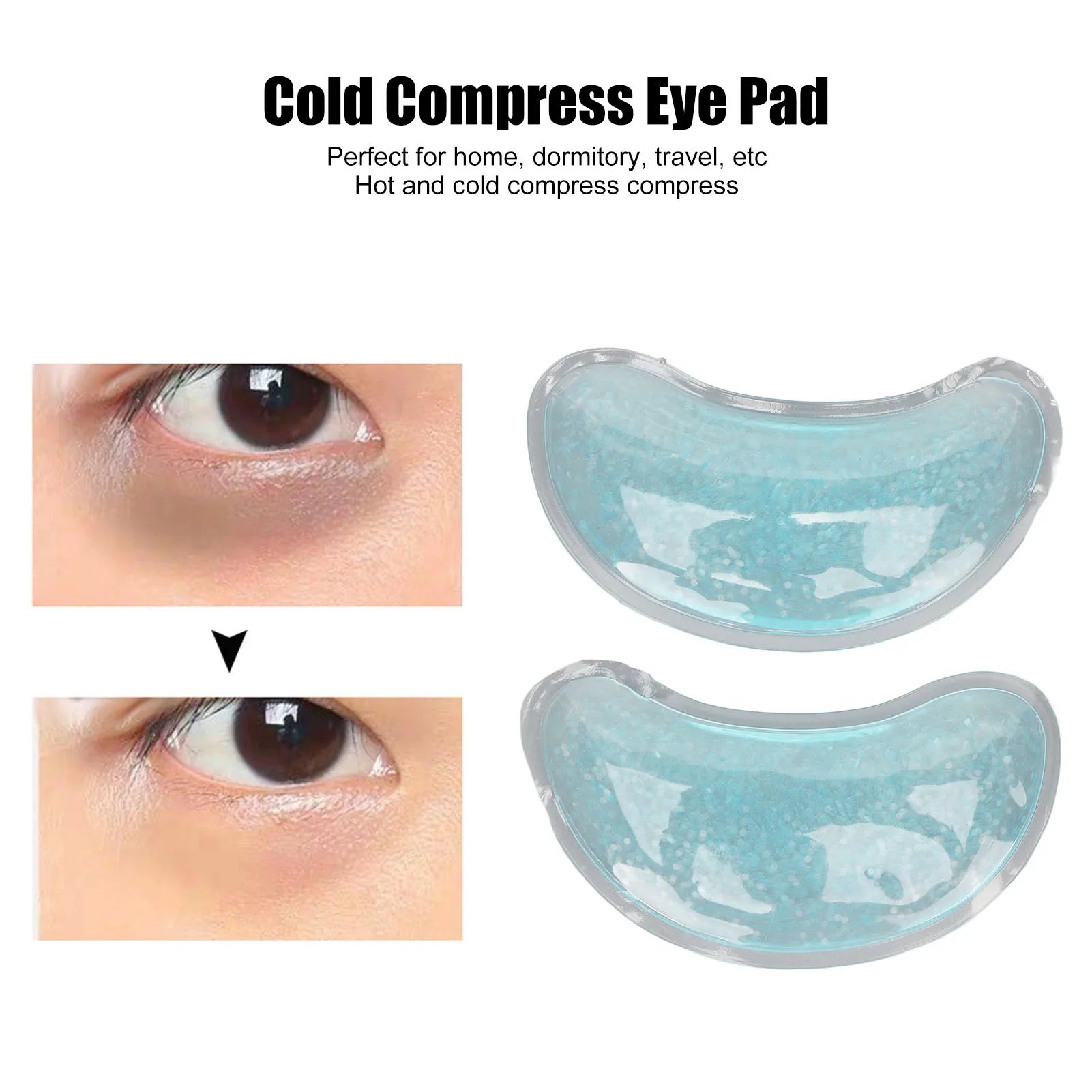 Portable Reusable Ice Gel Eye Pack Cooling Hot Cold Compress Gel Eye Pad for Eye Strain Swelling Dark Circle Cooling Gel