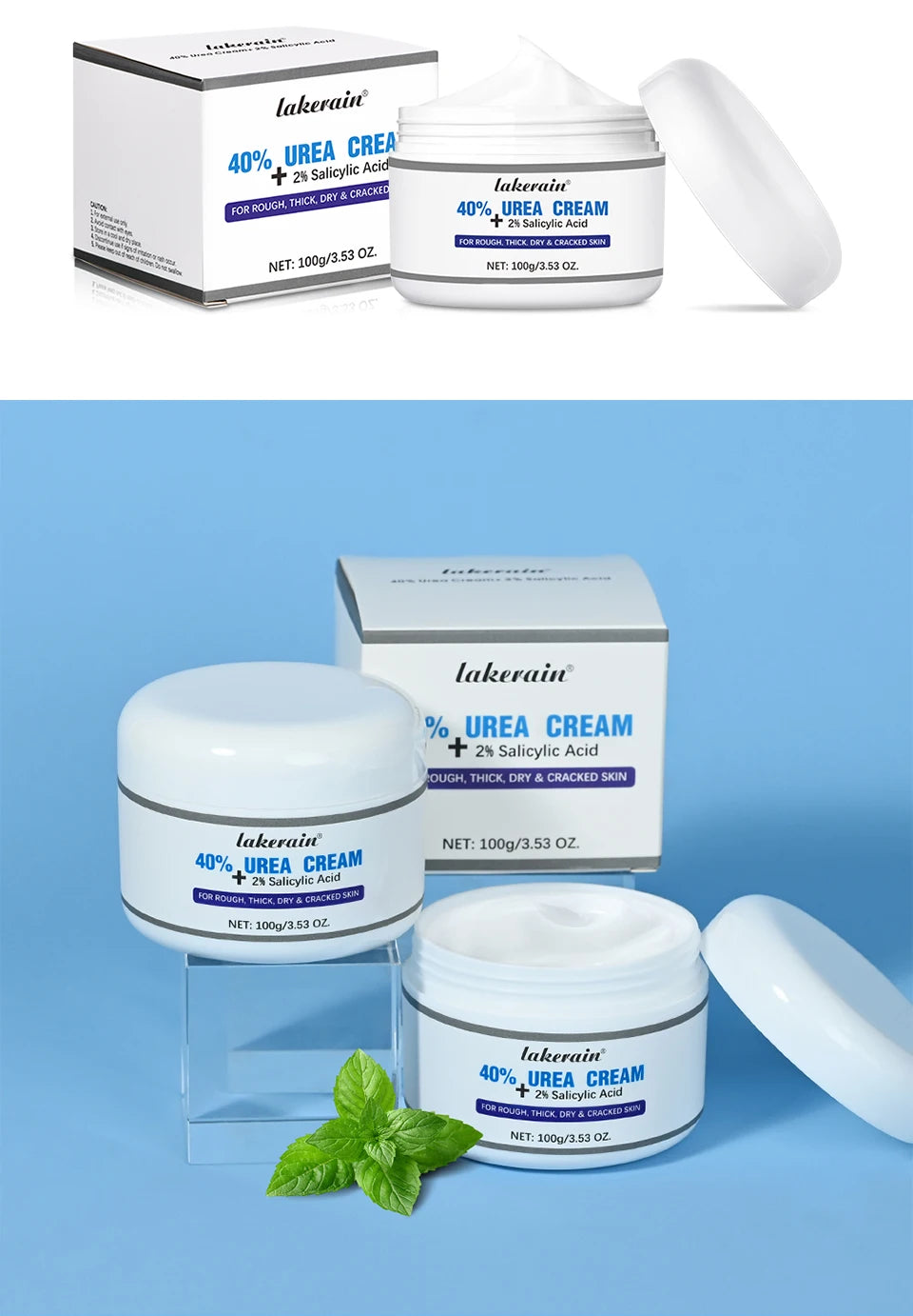 New 42% Urea Cream + 2% Salicylic acid Foot and hand Moisturizer, deep moisturizer and Nourishing moisturizer