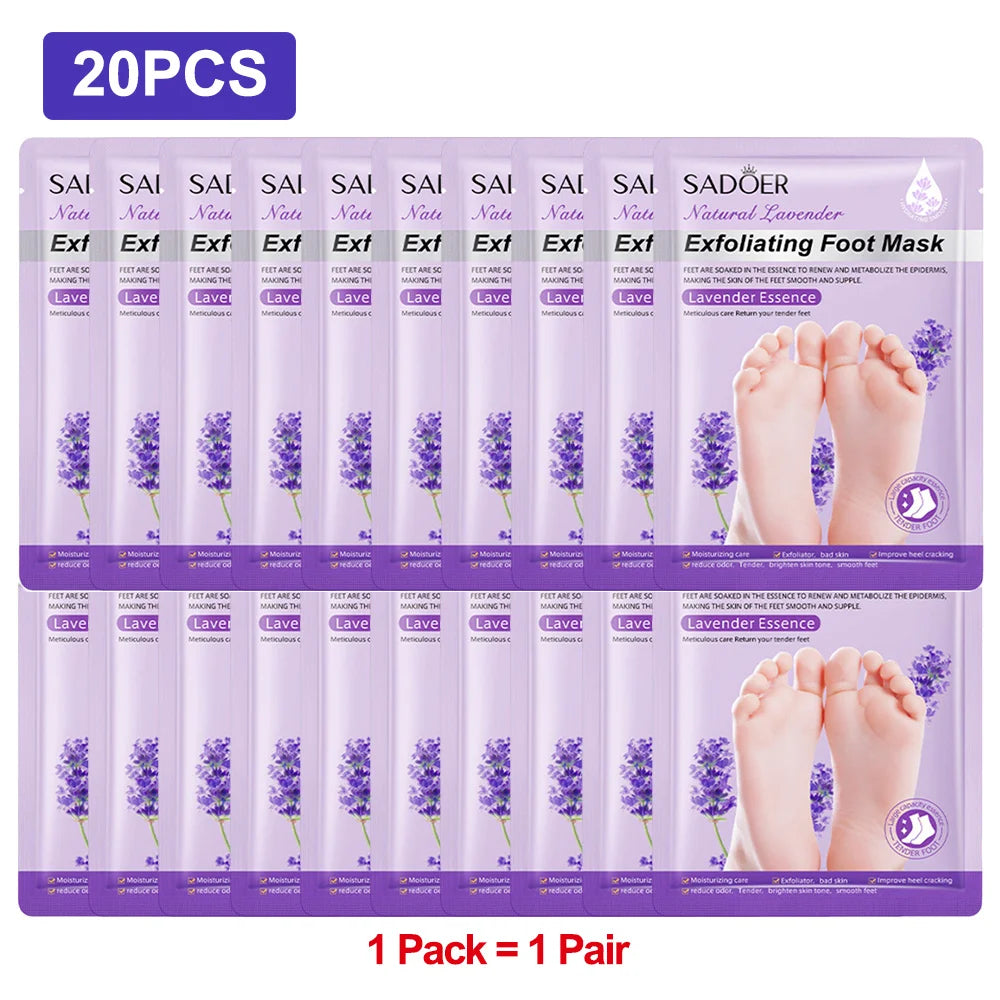 1-20Pair Exfoliating Feet Mask Exfoliating Foot Peel Mask Socks Pedicure Peeling Dead Skin Remover Feet Mask Peel Moisturizing