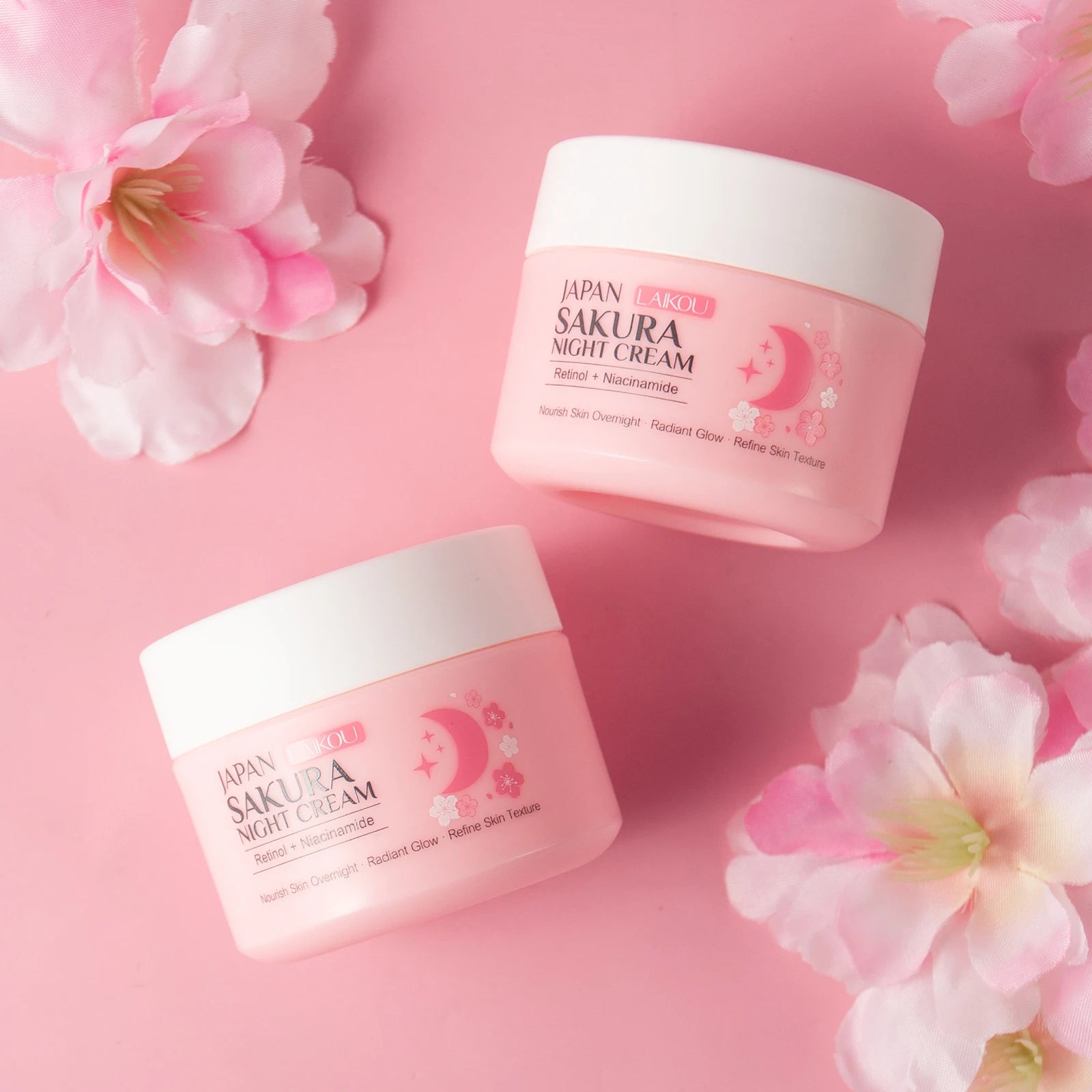 LAIKOU Sakura Day Night Face Cream Nourishing & Brightening Moisturizer Anti-aging Smooth Skin 30g
