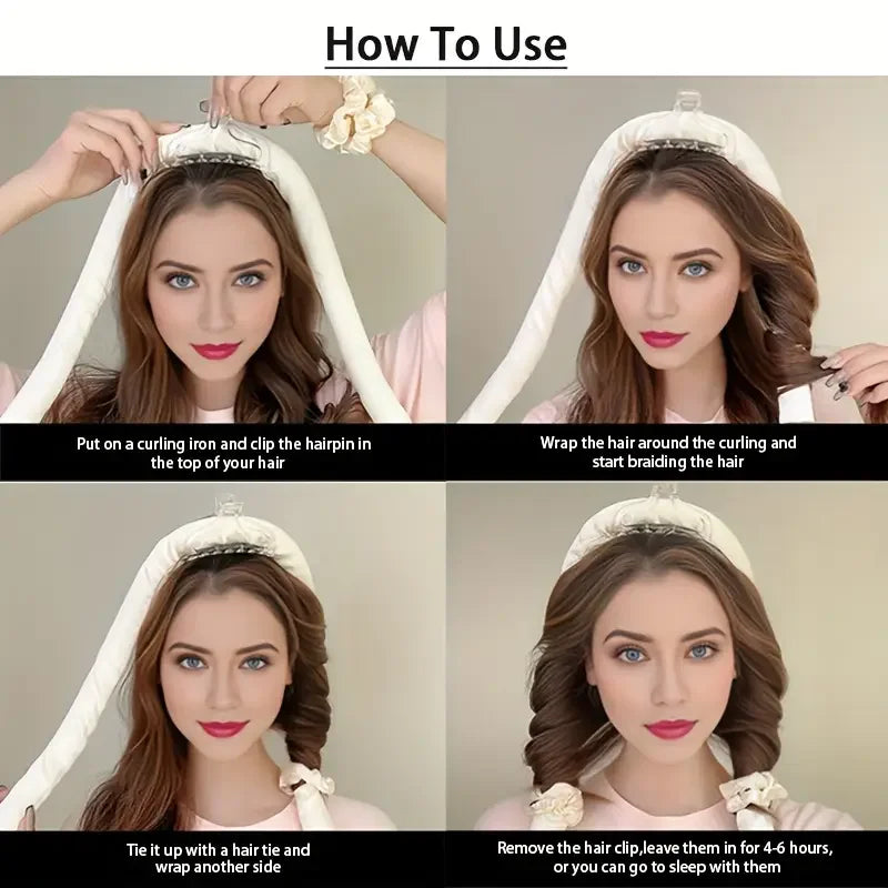 1/4pcs Solid Color Polka Dot Twist Hair Clip for Women Elegant Hairband Lazy Fashion Hair Curler Hair Accessories