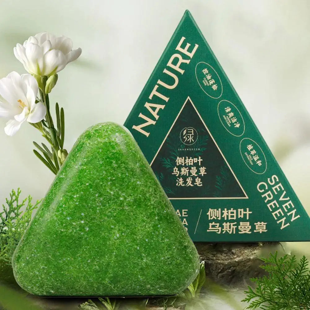 Original Platycladi Usman grass handmade shampoo soap Polygonum multiflorum anti-removal solid hair nourishing hair control oil