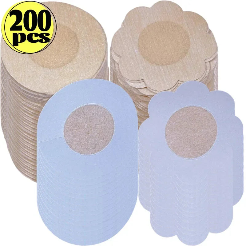 10/200PCS Women Nipple Cover Stickers Breast Lift Tape Pasties Invisible Self-Adhesive Disposable Bra Padding Chest Paste Patch