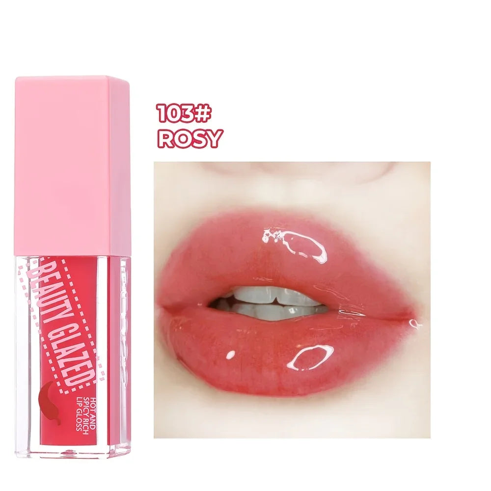 BEAUTY GLAZED Chili Lip Plumper Oil Serum Instant Long Lasting Volumising Essence Oil Sexy Lip Balm