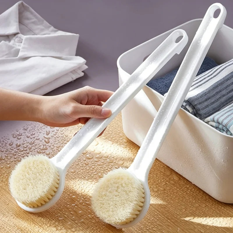 1/2Pcs Japanese Bath Brush Long Handle Soft Hair Bath Brush Back Rubbing Body Scrubbing Gods Rub