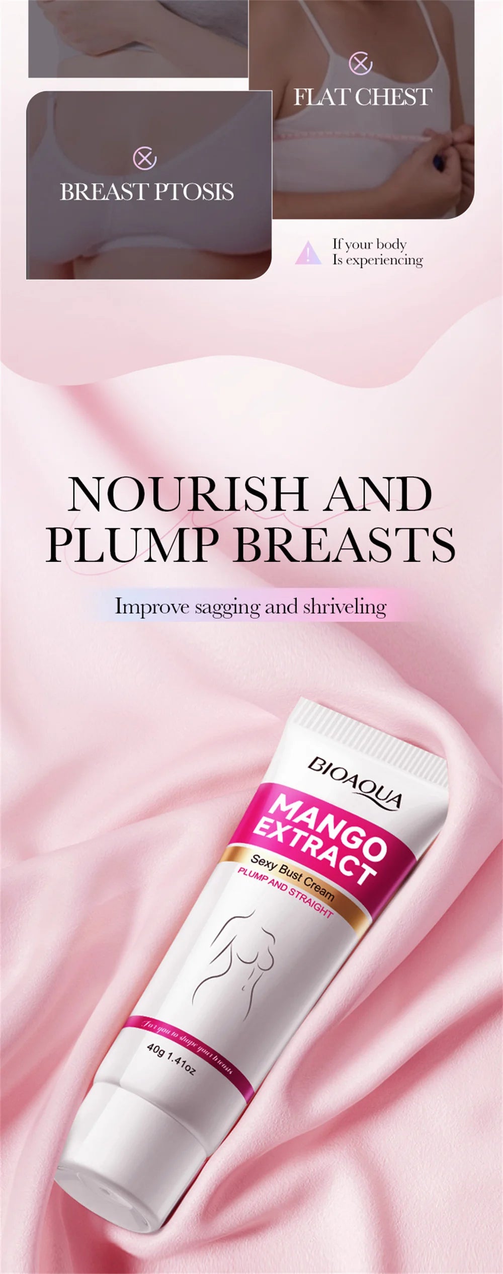 Fast Growth Breast Enlargement Cream Lift Firm Breast Improve Sagging Massage Chest Rapidly Body Moisturizing Smooth Bright Care