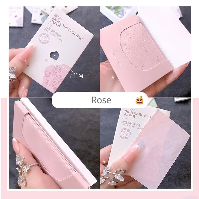 100pcs Oil Control Face Absorbent Paper Face Oil Control Cleaning Wipes Absorbing Sheet Oily Matting Tissue Beauty Cleaning Tool