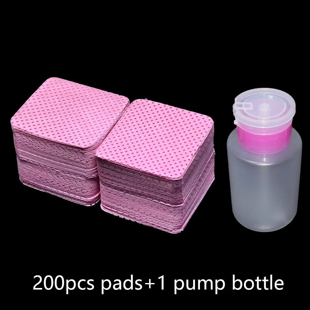 100/200/300Pcs Nail Wipe Cotton Pads Gel Nail Polish Acrylic Remover Lint Free Cotton Nail Wipes