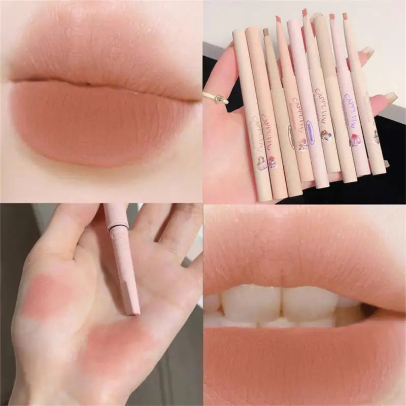 Nude Lip Liner Pencil, Smooth Outline Lip Shape, Waterproof Long-Lasting Matte Lipstick Pen Makeup for Natural Lips
