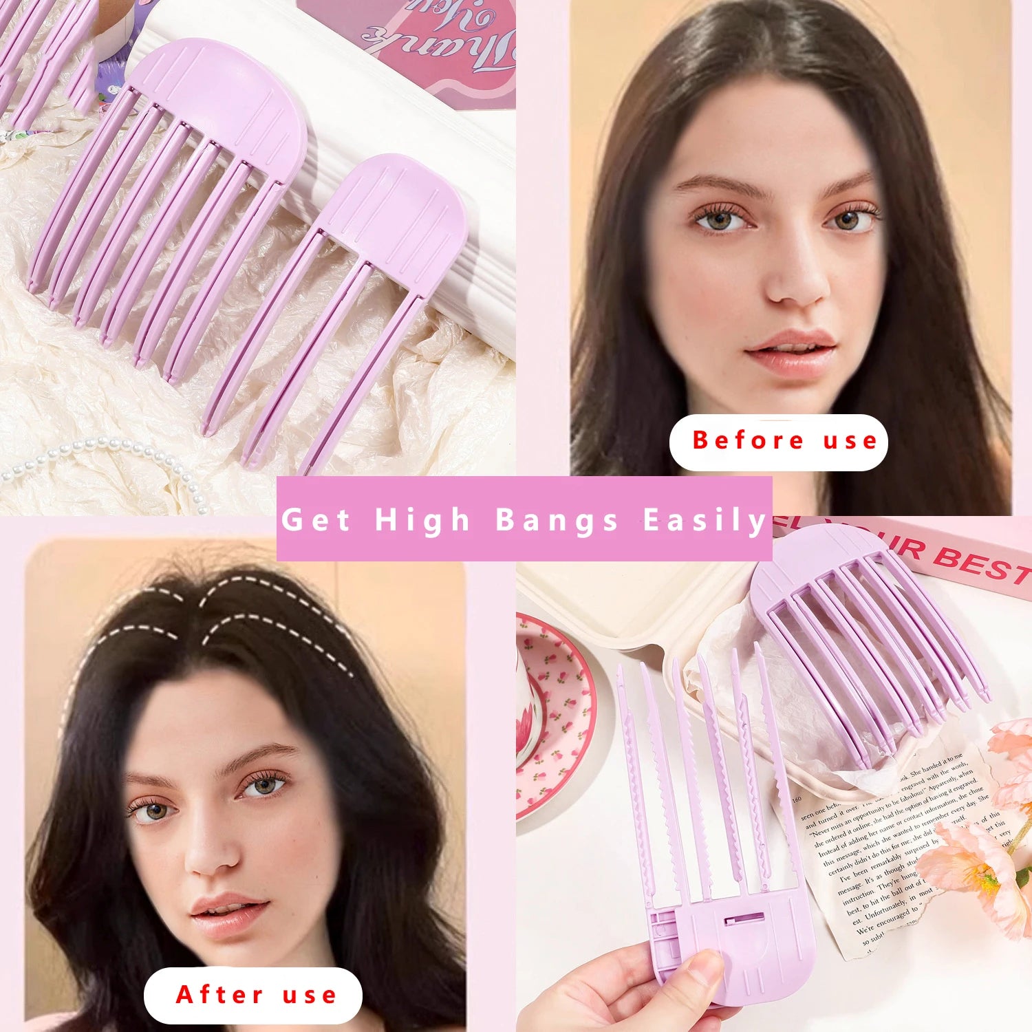 1/2 natural fluffy hairpins non-heat hairpins DIY hair style fluffy tools hair root clips curling fixed shape clips hairpins set