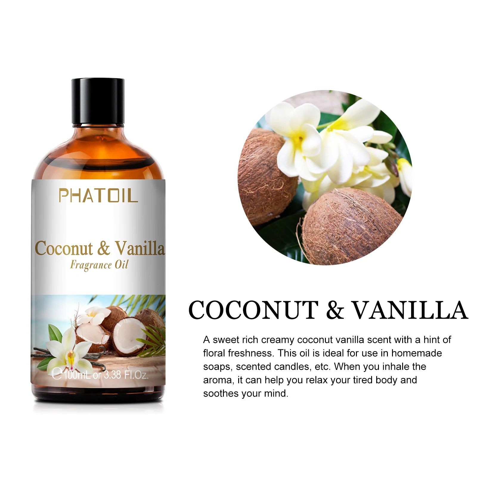 Phatoil 100ml Blueberry Fragrance Oils Coconut Vanilla Green Apple Mango Cranberry Strawberry Grape Guava Cherry Esssential Oils