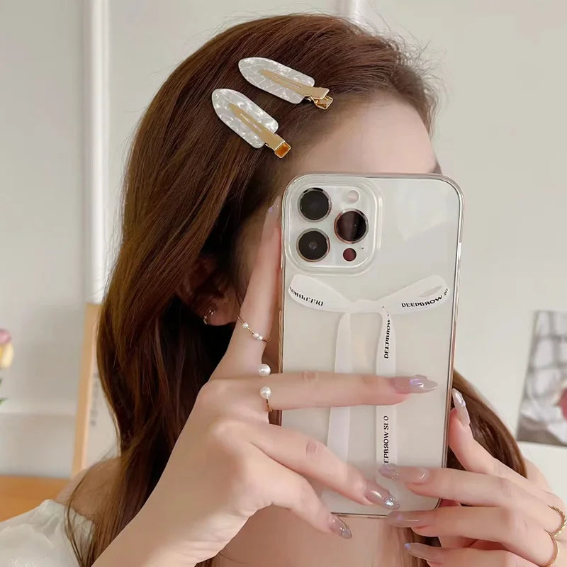 2/6pcs Golden Alloy Seamless Hair Clips For Women Luxury Retro Daily Wear Bangs Clip Side Clips Fashion Girl Duckbill Clip
