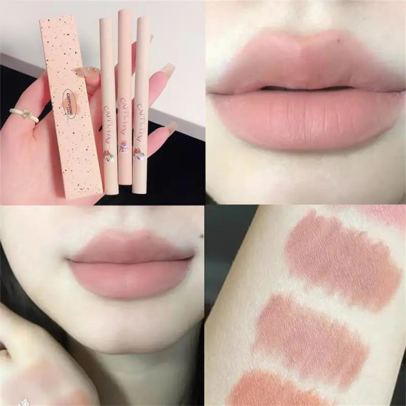 Nude Lip Liner Pencil, Smooth Outline Lip Shape, Waterproof Long-Lasting Matte Lipstick Pen Makeup for Natural Lips