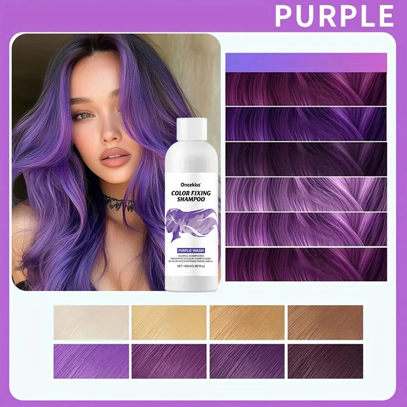 Semi-permanent hair coloring shampoo,invisible shampoo, protects and fixes color,enhances color shine,rich foam, protects scalp