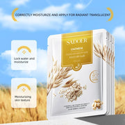 Oatmeal Soothing and Smoothing Mask, Glycerin, Sodium Hyaluronate Benefits the Skin, Provides a Watery, Translucent, and Comfortable Texture, Hydrates and Moisturizes, Provides Water-Based Care for the Skin, Helps Improve Dry