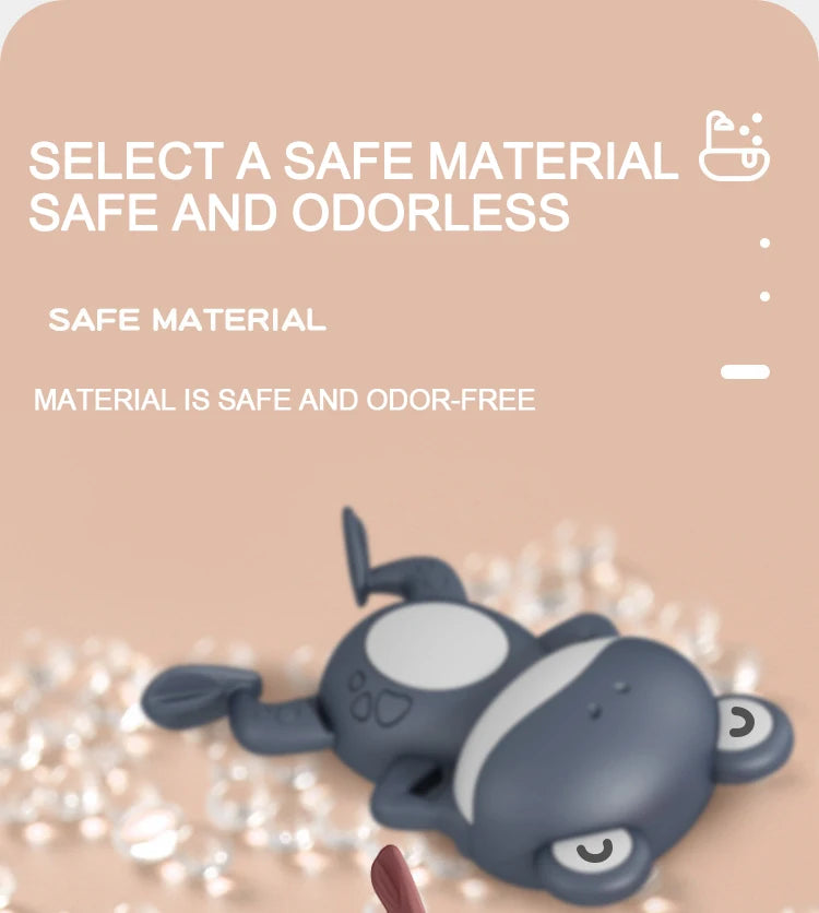 Baby Cute Animal Swimming Frog Shower Clockwork Toys When Baby Bath in Bathroom Baby Water Toy for Kids Clockwork Bath Toys Gift