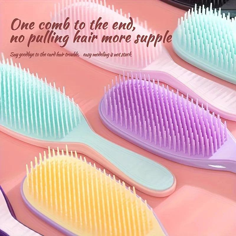 1pcs Detangling Hairbrush Anti-static Comb Soft Scalp Massage Not Knotted Brush Anti-frizz Detachable Comb Hair Styling Tool