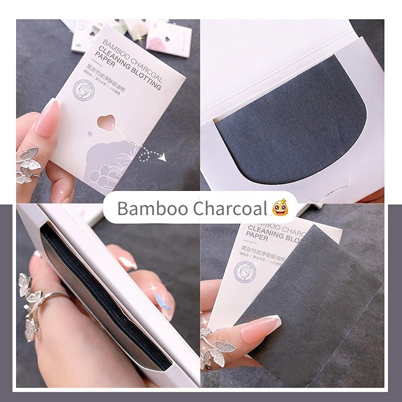100pcs Oil Control Face Absorbent Paper Face Oil Control Cleaning Wipes Absorbing Sheet Oily Matting Tissue Beauty Cleaning Tool