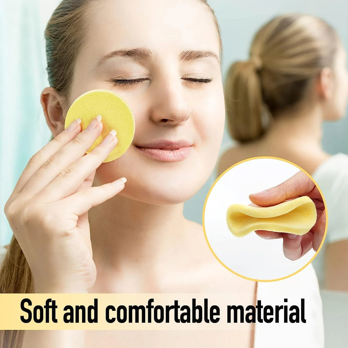 Compressed Round Facial Cleansing Sponges Cleaning Brushes Cleanse Tools Makeup Remover Wipes Finger