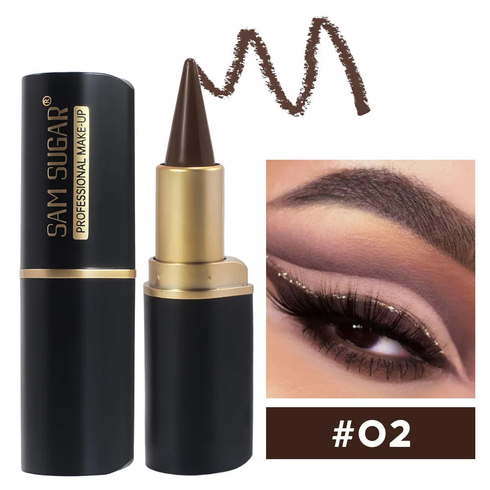 Black Waterproof Eyeliner Pen Long Lasting 24H Smudge Proof Gel Makeup Highlighter For Smokey Eye Look Fast Drying