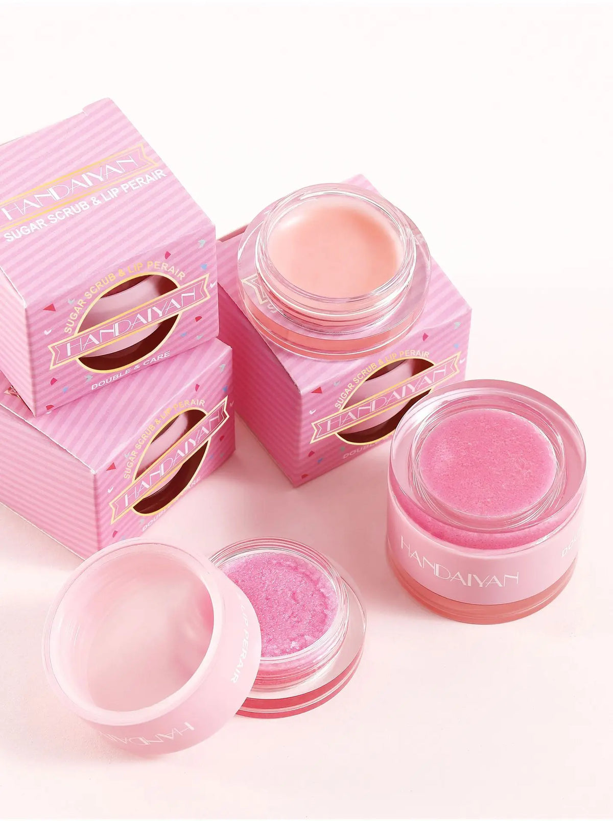 HANDAIYAN 2in1 Lip Scrub Balm Exfoliator Moisturizer Repair Mask Sugar Care Double Effected Hydrating Treatment