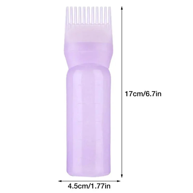 120ml Hair Dye Refillable Bottle Applicator Comb Multicolor Plastic Dispensing Salon Oil Hair Coloring Hairdressing Styling Tool