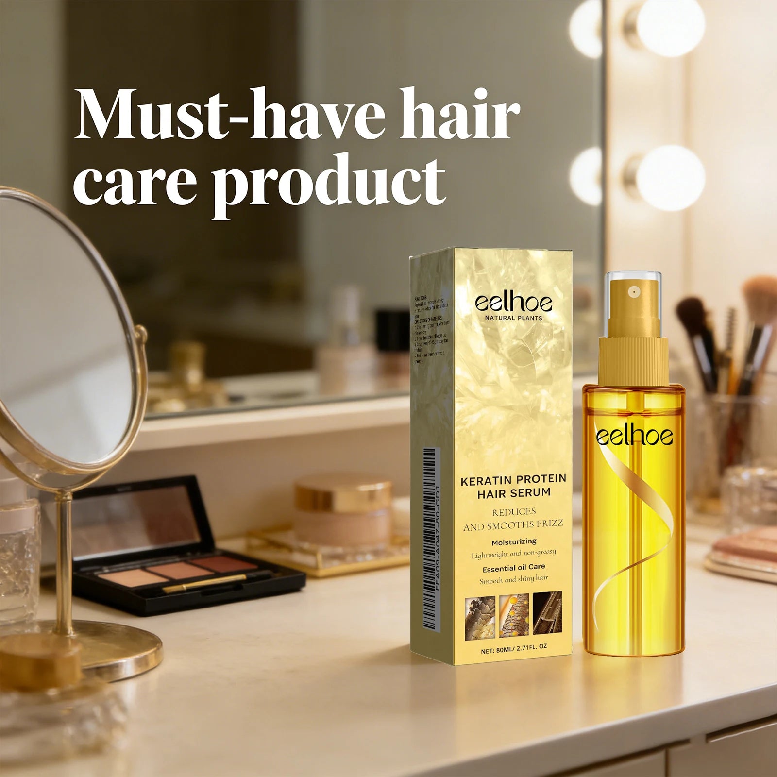 Keratin Protein Hair Serum Nourishing Repairing Damaged Hair Improve Gloss Reduce Hair Frizz Refreshing Hairdressing Oil Essence