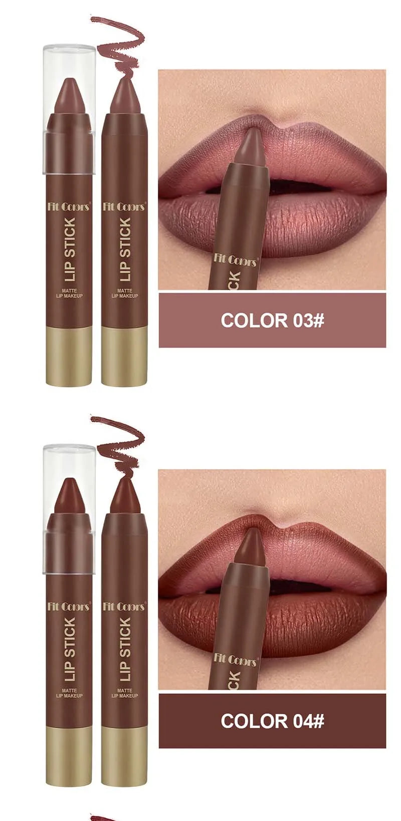 Matte Lipstick Makeup Velvet Lip Liner Crayon Sexy Brown Red Chocolate Tint Lipstick Lip Contouring Lipliner Outline Cosmetic