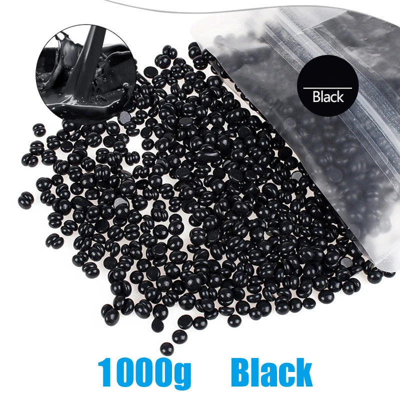 1000g Hot Film Painless Waxing Beads Depilatory Wax Beans Hard Wax Beans Heating Wax Machine Bikini Face Body Hair Removal
