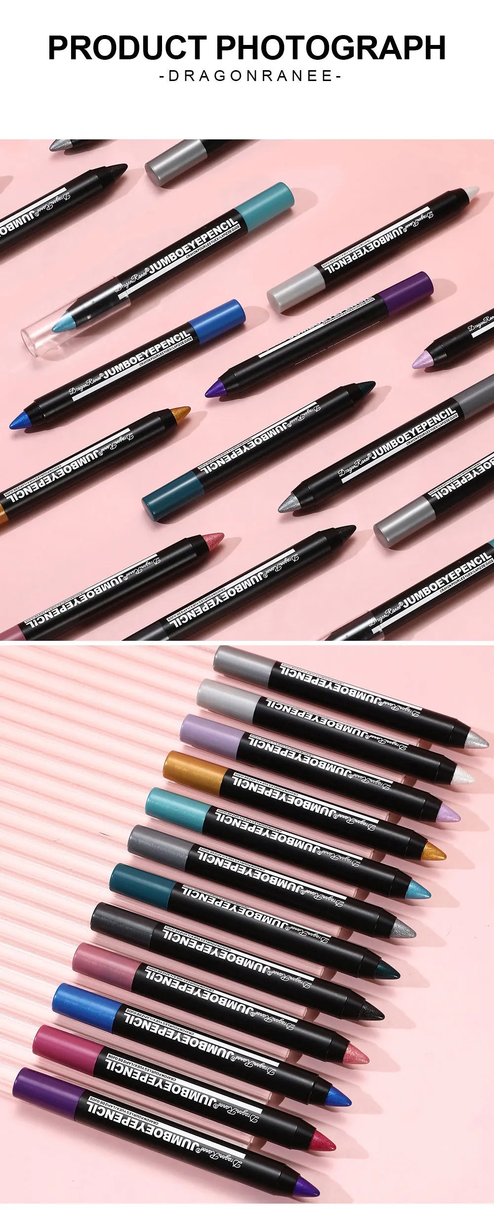 Smoky Dark Green Eyeshadow Pencil Stick Waterproof Pearlescent 12 Colors Metallic Glitter Eye Shadow Highlighter Pen Makeup Tool