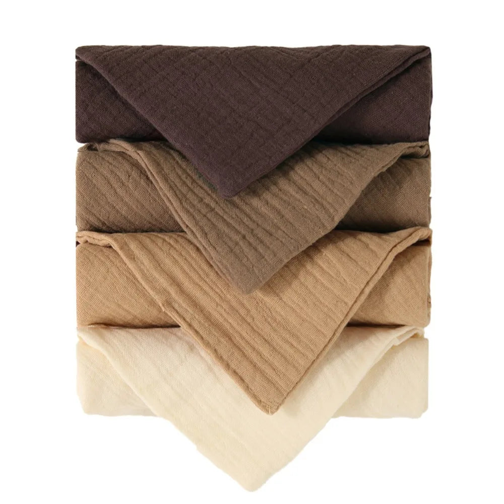 Portable High Quality 4-Layer Pure Cotton Cotton Washcloth Absorbent Soft Square Towels Gauze Cotton Towels Newborn Burp Cloth
