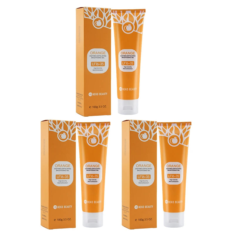 Orange Exfoliating Brightening Gel, Face Body Moisturizing Peeling Scrub, Deep Gentle Cleaning Pores, Remove Blackheads Exfoliat