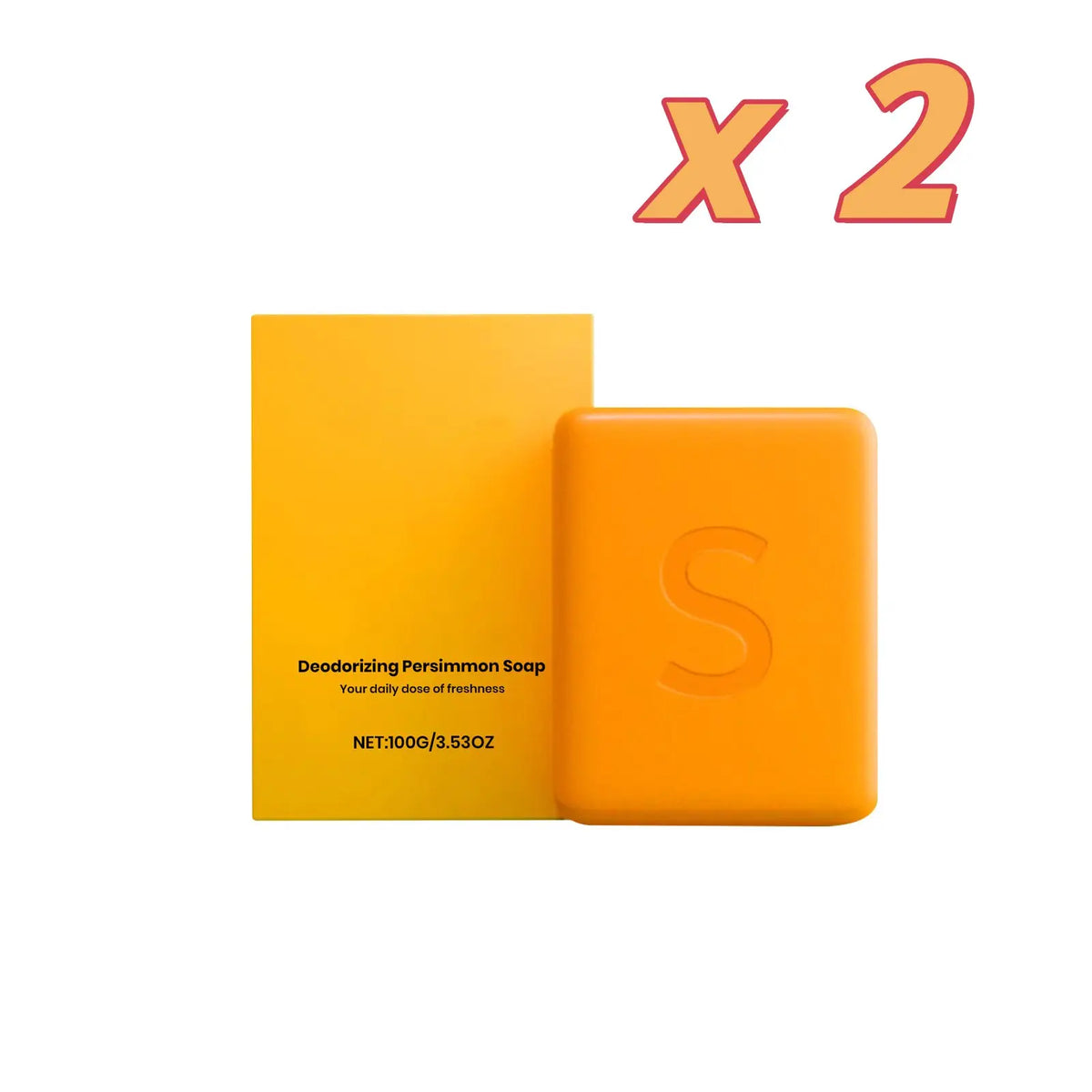 Persimmon Body Cleansing Soap Keep Brightening Improve Odor Deeply Nourish Reduce Dark Acne Removal Care Soap For Women Man 100g