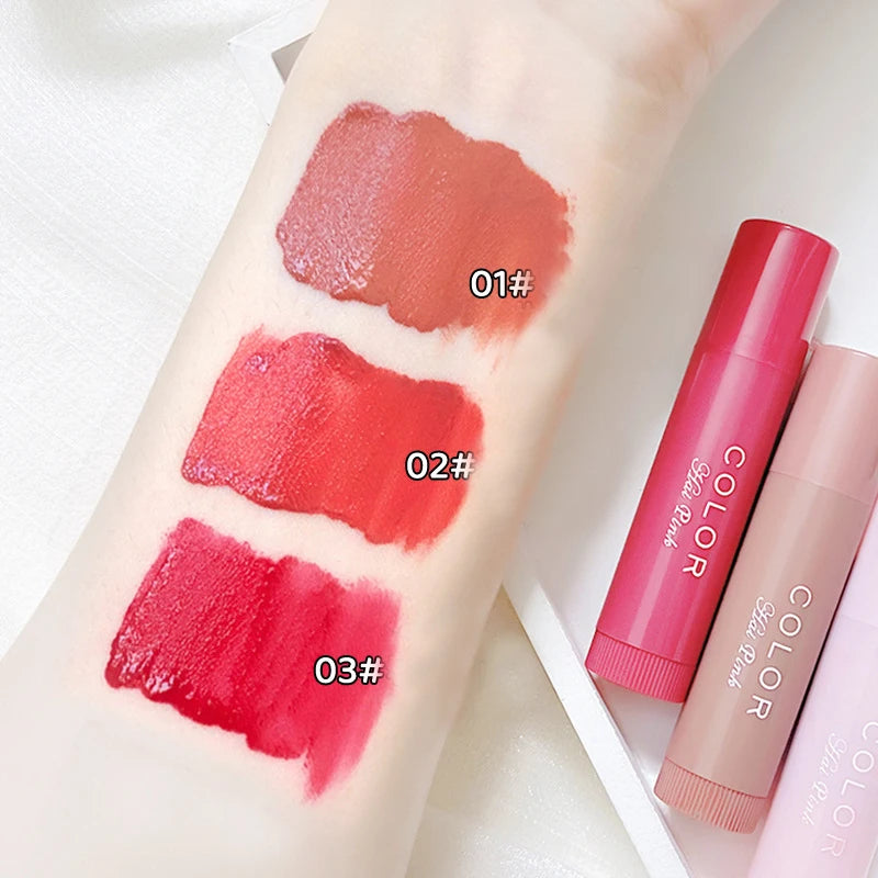 Glow Lip Gloss 3 Colors Long-lasting Moisturizing Lip Tint Shiny Lip Makeup Cosmetics diluting lip lines, anti-drying lip balm