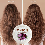 Vegan Onion Shampoo Bar Natural Hair Care Anti Dandruff Oil Control Repair Split Ends Dry Frizz Nourish Scalp Solid Shampoo Soap