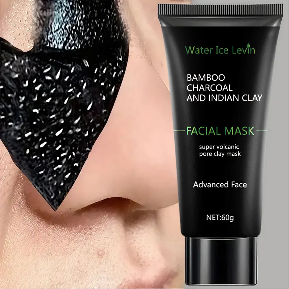 Bamboo charcoal black mask, highly moisturizing, deeply cleanses and controls oil, absorbs impurities, eliminates rough skin texture, and makes skin more delicate, anti-stretch mask, suitable for both men and women
