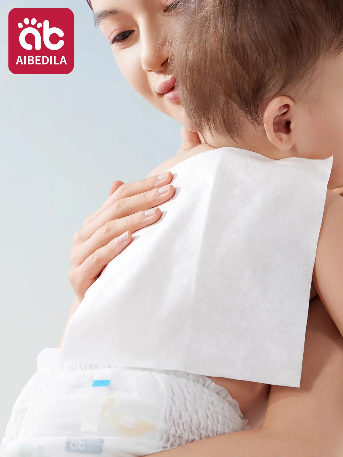 Newborn Baby Cotton Dry Wipes Unscented Hypoallergenic 3-In-1 Clean Care Protect Thick Sensitive Skin Facial Towels for Infants