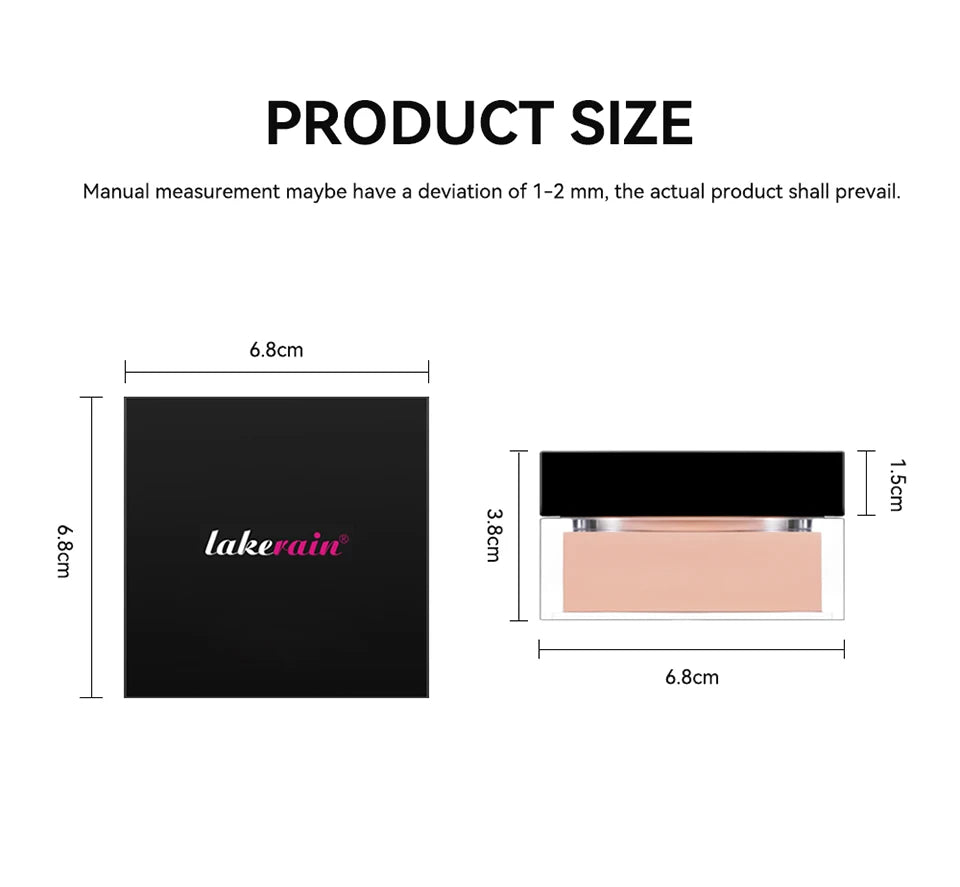 Lakerain Loose Baking Setting Powder Oil Control Natural Matte Finish Long Lasting Makeup Setting Powder Korean Cosmetic 4colors