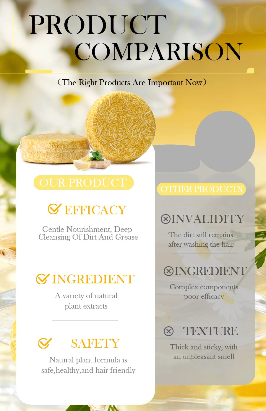 JIJIBA OIL Ginger Essential Soap Solid Shampoo Soap Oil Control Refreshing Shampoo Cleansing Moisturizing Handmade Soap